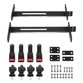 G-PLUS Universal 42" Retractable Golf Cart Seat Belts Kit with Bracket Set of 4 Fit for Golf Carts Yamaha EZGO TXT RXV Drive DS Club Car