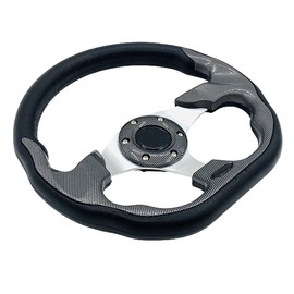 Carbon Fiber Golf Cart Steering Wheel for EZGO TXT RXV Yamaha Golf Cart Club Car DS and Club Car Precedent with Wrench