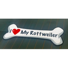 Avery I Love My Dog Sticker I Love My Rottweiler Bumper Sticker Decal Love My Dog Bone
