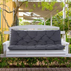 Porch Swing Cushions, 2-3 Seater Outdoor Cushions for Patio Furniture, Swing Replacement Cushions with 8 Straps, Suitable for Outdoor and Indoor (Dark Green,60 * 40 in)