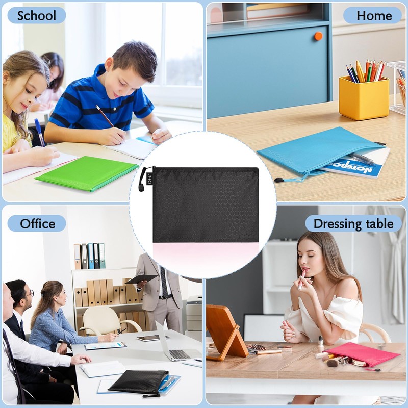 LUHIUMOYA A5 Document Wallet, Waterproof Document Bag with Zip, Bag