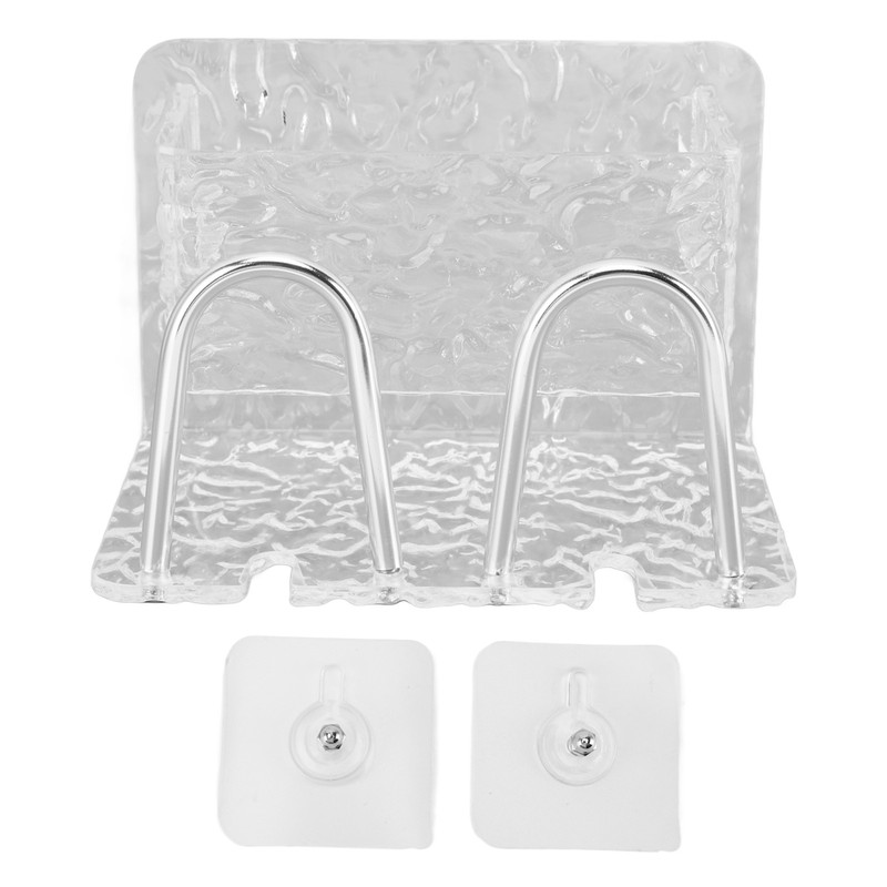 Water Ripple Toothbrush Holder Acrylic Punch Free Wall Mount Toothbrush