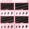 Parriparri Individual Eyelashes Kit 544pcs Cluster Lashes Book with Eyelash