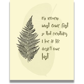 Govivo Addiction recovery quote home decor - Inspirational wall decor for those recovering from an alcohol or drug habit - Addiction recovery gifts - - 11x14 unframed print