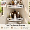 Aluminum Shower Caddy for Bathroom Storage – No-Drill Wall-Mounted Organizer