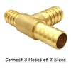 Uenede 2PCS Brass 5/8" to 3/4" to 5/8" (16-19-16 mm)
