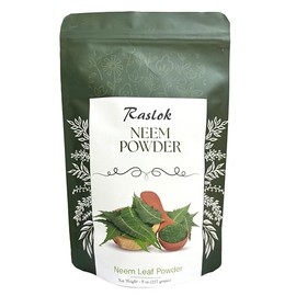 Raslok Neem Powder |100% Pure and Natural Neem Powder | Very Bitter Neem Supplement for Skin,Hair and Detox (8 oz)