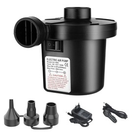 Electric Air Pump for Air Mattress, 2-in-1 Inflate & Deflate Electric Pump with 3 Nozzles, Portable Air Pump for Inflatable Mattress, Boat, Swimming Ring, Inflatable Pool, Pump Air Mattresses, Air Bed