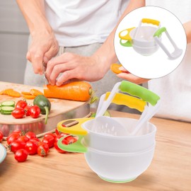 ibasenice 2 Juegos Cuenco De Molienda Multifuncional Triturador De Alimentos Tazón Para Moler Bebé Molinillo De Comida Mortero De Cocina Niño Pequeño Suplementos Alimentación Complementaria