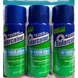 solarcaine 3/solarcaine cool aloe spray 4.5oz ea exp july 2025 scuff/dented exterior
