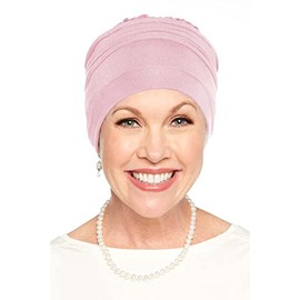 Cardani Meridian Beanie Cap & Volumizer Turban Viscose from Bamboo Hat - Luxury Bamboo - Cameo Pink