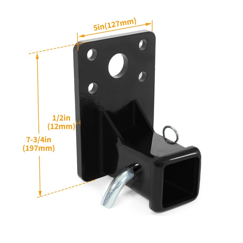 KUAFU 2" Receiver Hitch Compatible with Humvee Military w/Hitch Pin