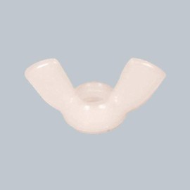 10 Pack 1/4-20 Nylon Wing Nuts - Off White(Natural Nylon Finish) NWN-1420-W