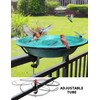 Deck Mounted Bird Bath for Outside, Detachable Birdbath Bowl with