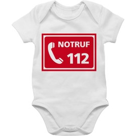 Shirtracer - Baby Body Boy Girl - Fire Brigade - Emergency Call, 1 White