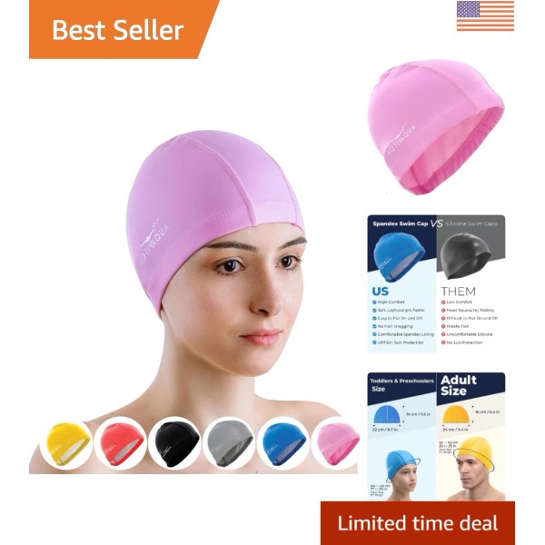 Unbranded Comfortable Aqtivaqua Spandex Swim Cap - Unisex Fit for