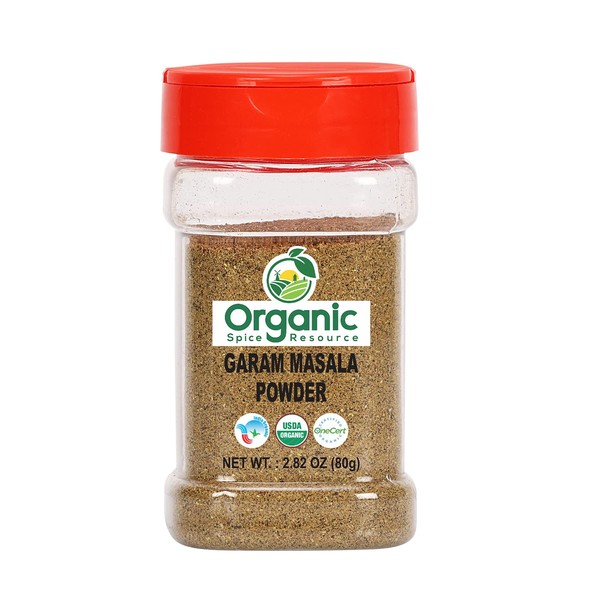 Organic Garam Masala | 2.82 oz (80g) | USDA Organic Approved | Vegan | Non-GMO, All Natural Blend - 100% Raw from India, by SHOPOSR (8oz)