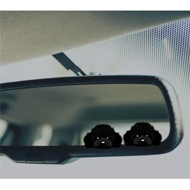 3 PCS Cute Puppies Mirror Sticker for Car, Rearview Mirror Vinyl with Cute Dogs, Car Interior Acceesories, Car Window Decals for Women, Small Decals for Spaces (Dog)