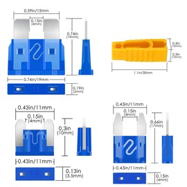 Car Fuse Assortment Kit, 330 Pieces, Standard/Mini/Low Profile, 2A-40A, for Cars/RVs/Trucks