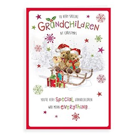 Piccadilly Greetings Cute Christmas Card to The Grandchildren - 9 x 6 inches - Regal Publishing (C85478)
