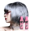 2x Crazy Color Semi-Permanente Haarfarbe 100ml (Silver - Silber)