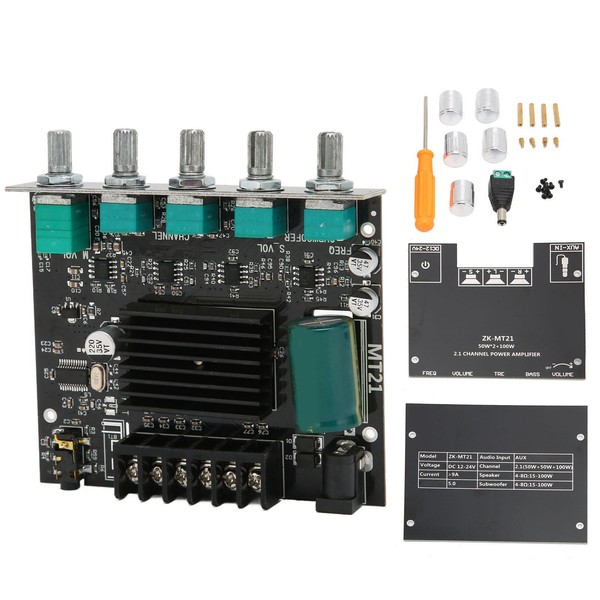 ZK‑MT21 BT Amplifier Board High Power Sound Stereo DC12‑24V Digital
