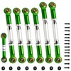 (2024 Upgrade) 78-108mm Stainless Steel Turnbuckles/Camber Link for 1/10 Traxxas 4X4/2WD Slash/Rustler/Stampede/Hoss,Bandit/VXL RC Car Hops Up Parts(Green)