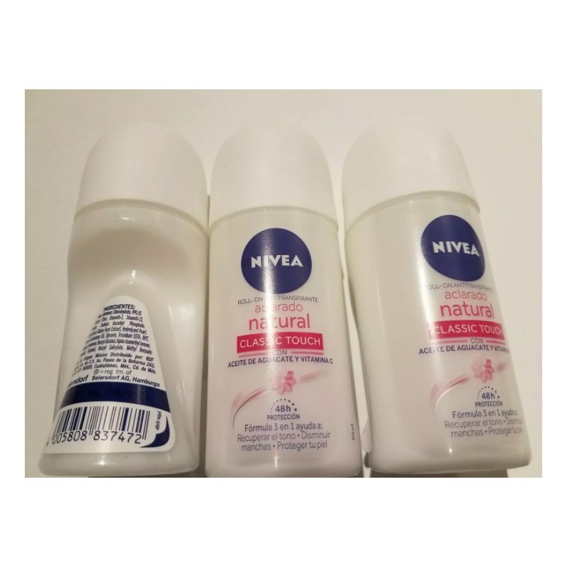 3 NIVEA ROLLON ANTIPERSP. NATURAL LIGHTENING 48 H CLASSIC TOUCH
