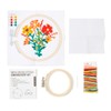 Kikkerland Mini Cross Stitch Embroidery Kit Flower