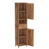 Homhedy 67" H Tall Bathroom Storage Cabinet with Barn Doors