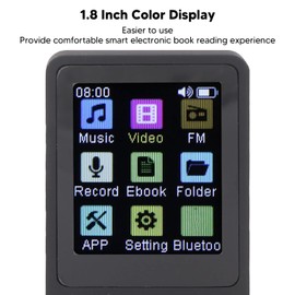 Bluetooth MP3 Player, Portable HiFi Music Player Built in Speaker, Digital Music Player with Book Reader, Sound Recorder, Alarm Clock, etc