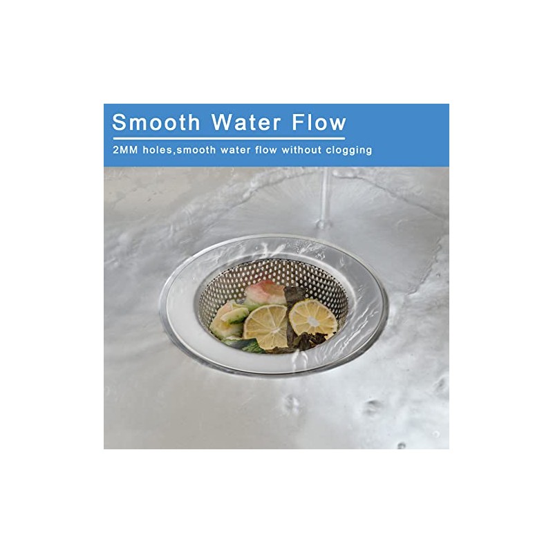 2 Pcs Sink Strainer for Most Kitchen Sink Drain Basket,