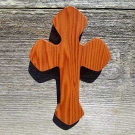Wood Wall Cross – Wooden Cross Crucifix – California Redwood Celtic 7 Inch
