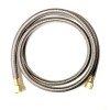 Shark Industrial 6Ft Stainless Steel Braided Propane Hose Extension Assembly