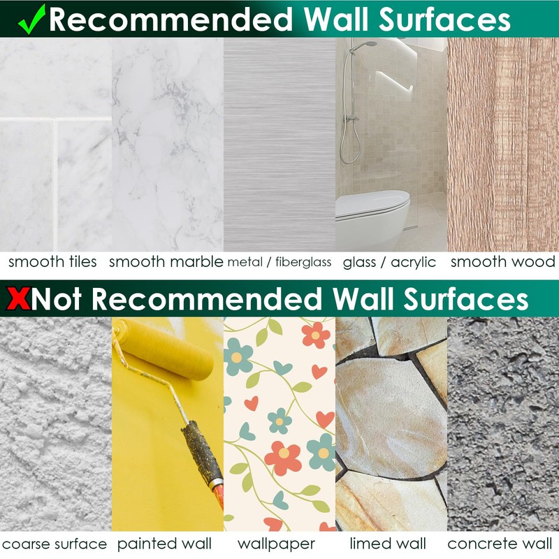 Jovware 14 Pack Shower Caddy Adhesive Replacement, Strong Adhesive Shower