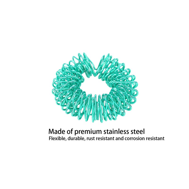 Massage Finger Rings, Acupressure Ring Spiky for Hand Spinner Finger