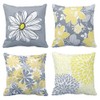 BCKAKQA Decorative Cushion Covers 45cm x 45cm Grey and Yellow
