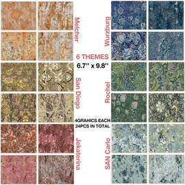 Maxleaf Vintage Background Paper, 120 Sheets Traditional Gorgeous Leaves Flowers Decorations Paper, Retro Floral Background Paper for Journaling Scrapbooking Letter Gift Wrap Decoration