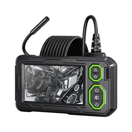KAIWEETS 1080P HD Industrial Endoscope Borescope Camera with 8 LED Lights, Adjustable Cable IP67 Waterproof 4.3 Inch Screen Digital Inspection Measuring Tools for Car Repair, Home Pipeline  Appliances