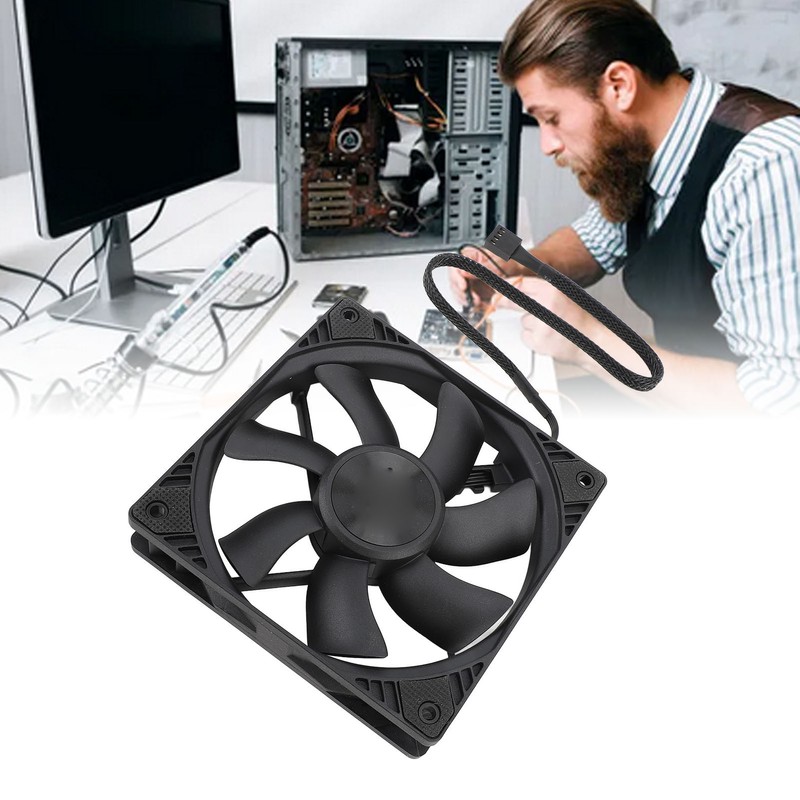 12V PWM Fan 800‑3000RPM 132CFM High Speed MFDB Bearing Silent