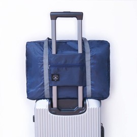 2PCS Travel Duffle Bags - Tote Carry on Bags (Nylon, Lightweight, Foldable, Water Resistant, Sports, Gym, Weekender, Overnight - Red, Blue, 2Pe)