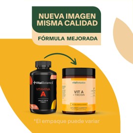 Vitamina A/Retinol y L-Tirosina. Con 200 capsulas de 500mg (Más de 6 meses). VitalBotanics. Suplemento alimenticio. Multivitaminico, Suplementos Alimenticios con Retinol.