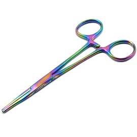 AAProTools Multi Rainbow Color Mosquito Locking Hemostat Forceps Straight 5" Ideal for All Types of Hobby and First Aid Kit