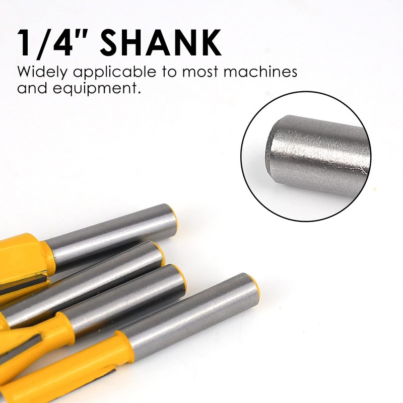 Router Bits Set 1/4 Inch Shank - BAIDETS 15 Pcs