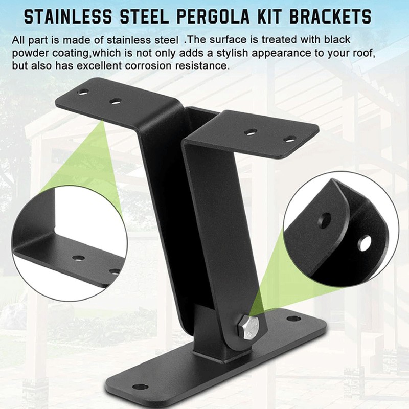 Pergola Roof Riser Stainless Steel Roof Riser Brackets for Patio