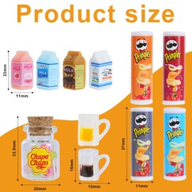 Aolso Miniature Food and Drink, 15 Pieces Gnome Accessories, Miniature Food Set, Miniature Dollhouse Food Accessories, 1/12 Mini Food Toy, DIY Decoration Set for Dollhouse