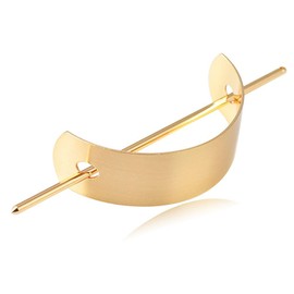 Generic 2pcs Metal Arc Hair Claw Clips, Strong Hold for Thick Hair Women, Gold