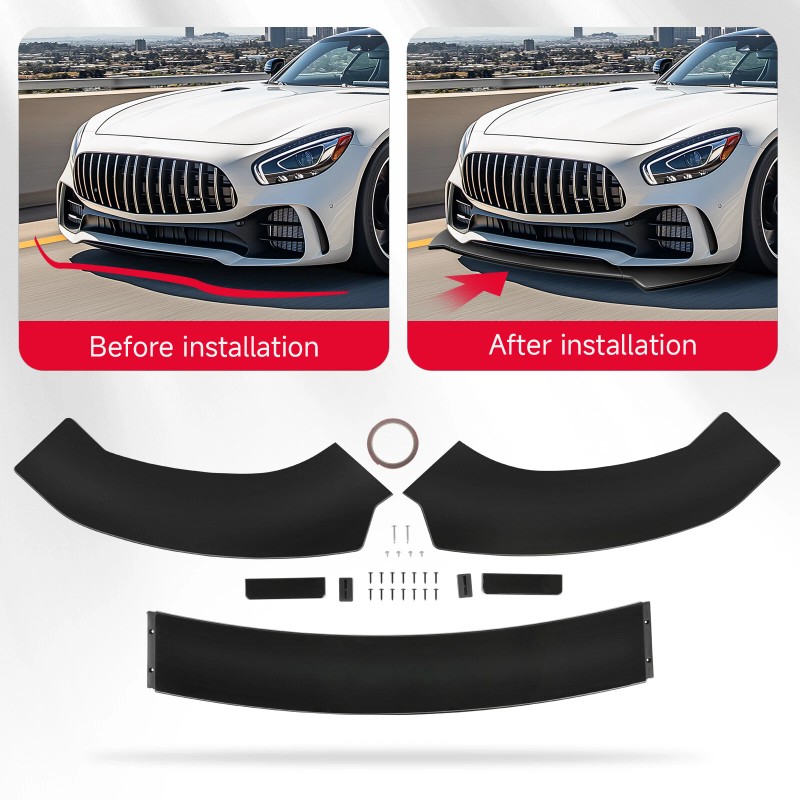 Dreamizer For VW Volkswagen Passat Sedan Gloss Black Front Bumper