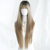 7JHH WIGS 34IN Surper Long Straight Brown Blonde Highlight Layered