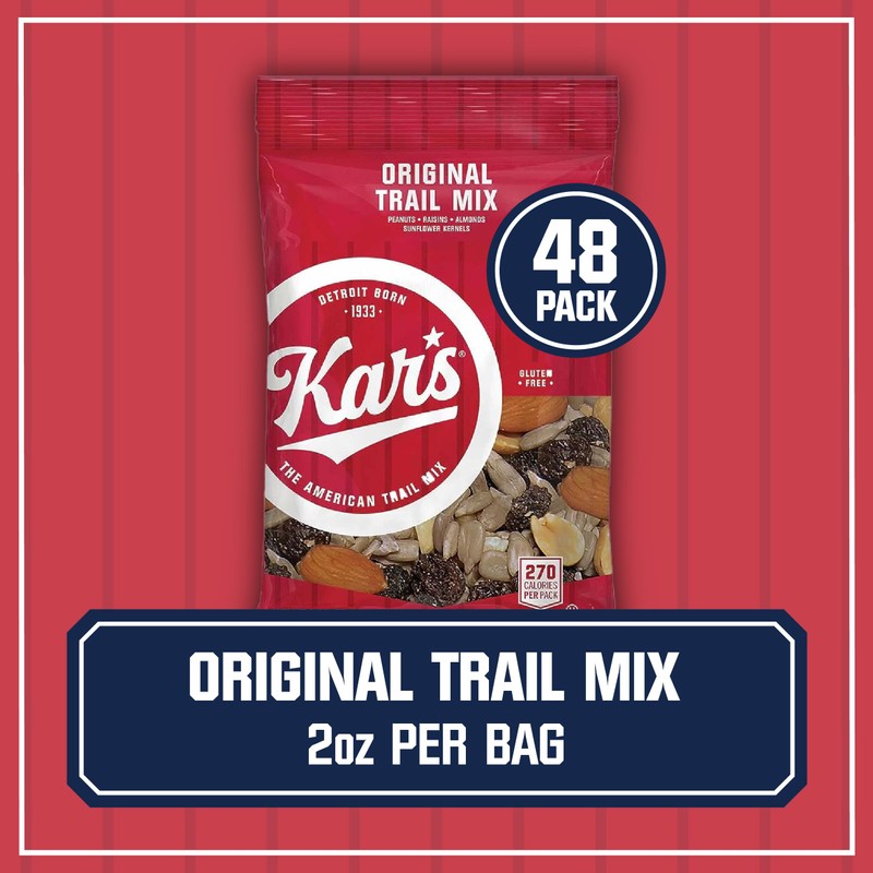 Kar’s Nuts Original Trail Mix, 2 oz Individual Snack Packs
